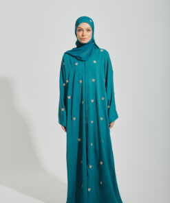 MARIPOSA SERIES ABAYA in Teal Blue